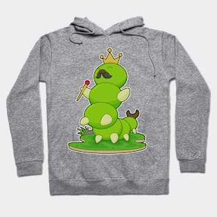 Caterpillar as King with Crown Hoodie